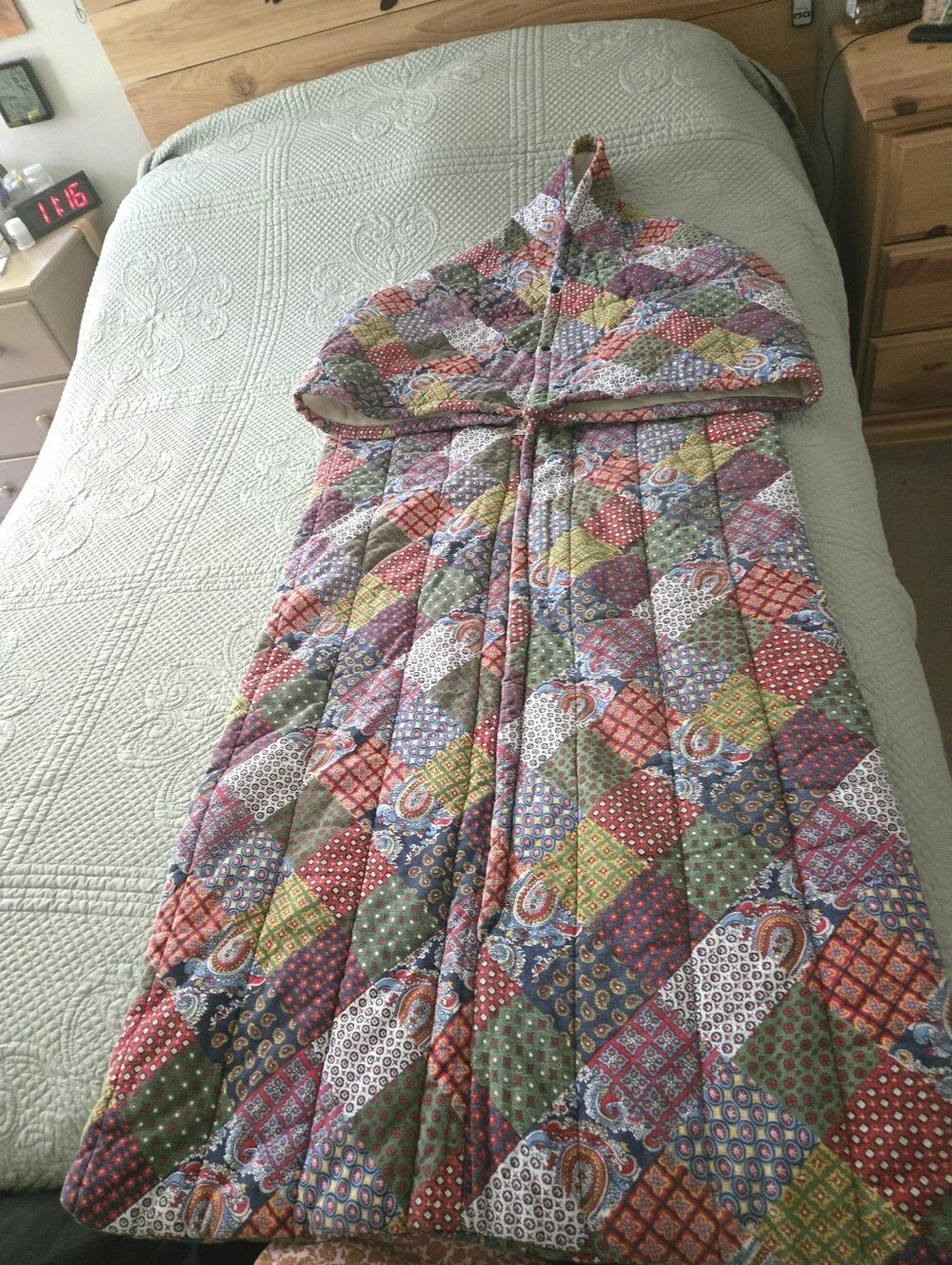 VTG 1970s Heritage Quilts Snug Sack Body Sleeping Bag Patchwork 30” X 70 Windsor